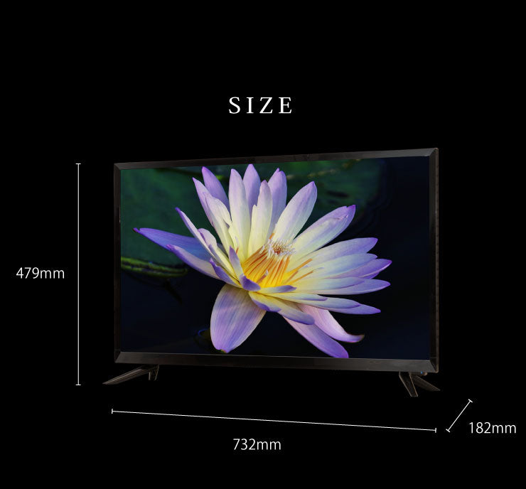 テレビ 32V 32型 32インチ Wチューナー内蔵 3波 simplus ハイビジョン液晶テレビ 外付けHDD録画対応 シンプラス【1年保証】(代引不可)