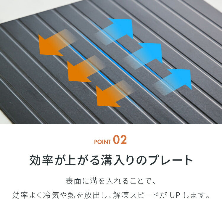 解凍プレート 急速解凍 解凍皿 時短 粗熱取り 急速冷凍 アルミ 解凍 皿 プレート まな板 肉解凍 自然解凍 解凍板 国内試験済み おしゃれ(代引不可)【メール便配送】