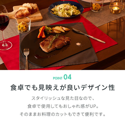 D型抗菌まな板 食洗機対応 丸いまな板 抗菌 耐熱 エラストマー 滑らない カッティングボード まな板 丸型 円形 D型 丸まな板 かまぼこ型 半円