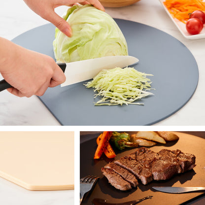 D型抗菌まな板 食洗機対応 丸いまな板 抗菌 耐熱 エラストマー 滑らない カッティングボード まな板 丸型 円形 D型 丸まな板 かまぼこ型 半円