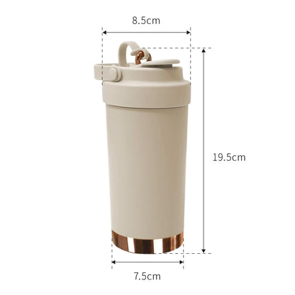 セラミックタンブラー 500ml ストロー付き フタ付き 3way 保冷 保温 セラミック タンブラー 水筒 ボトル コーヒーカップ 真空断熱 二重構造 蓋付き 乳飲料 ラテ ミルクティー おしゃれ ステンレス