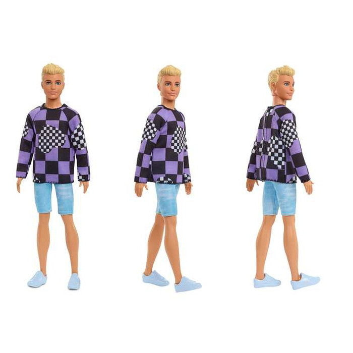 マテル HBV25 ケン ファッショニスタ パープルチェック(代引不可)