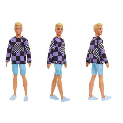 マテル HBV25 ケン ファッショニスタ パープルチェック(代引不可)