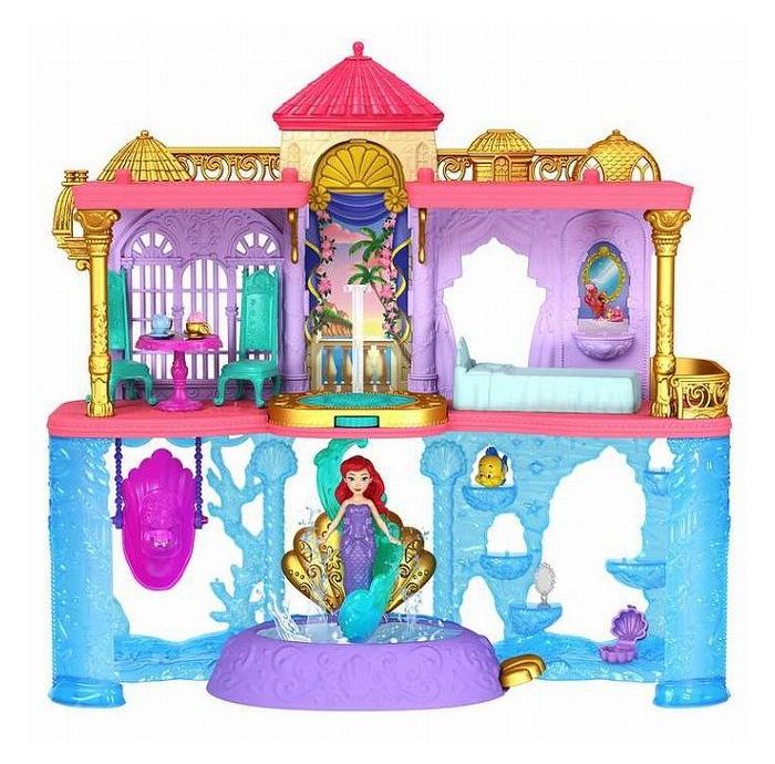 マテル HLW95 HLW95 ディズニープリンセス アリエルとデラックスおしろ (かさねるおしろシリーズ!ミニドール)(代引不可)