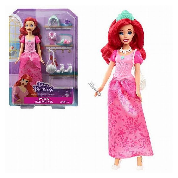 マテル HLX34 ディズニープリンセス アリエル(フリルピンクドレス)(代引不可)