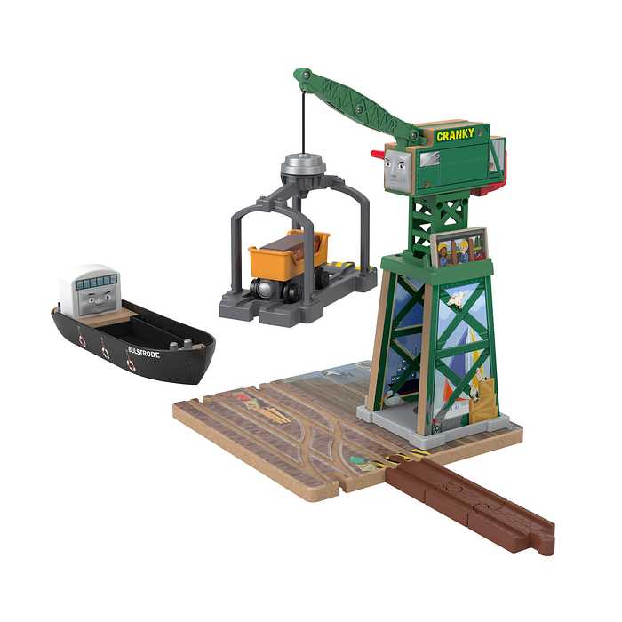 きかんしゃトーマス 木製レールシリーズ Thomas クランキーとバルストロードのはたらくブレンダムの港 3才 車 電車 クレーン 木製玩具 機関車トーマス きかんしゃトーマス(代引不可)