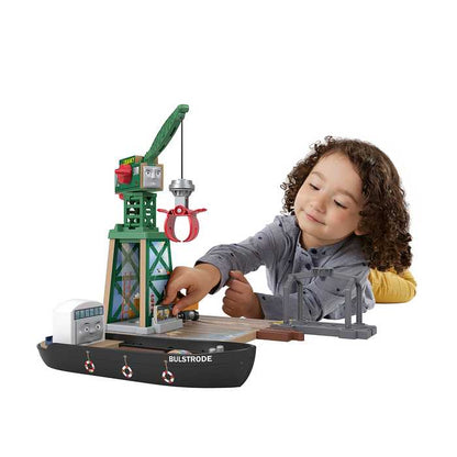 きかんしゃトーマス 木製レールシリーズ Thomas クランキーとバルストロードのはたらくブレンダムの港 3才 車 電車 クレーン 木製玩具 機関車トーマス きかんしゃトーマス(代引不可)