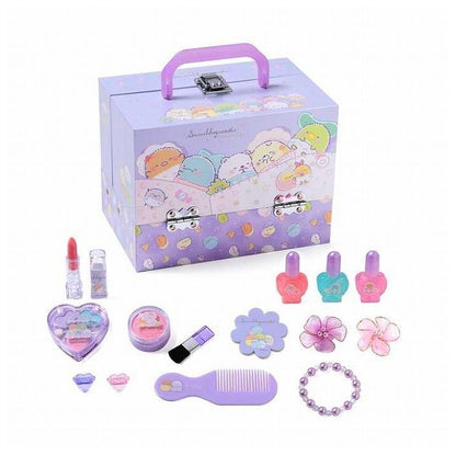 すみっコぐらし バニティメイクボックス パープル コスメセット アイシャドウ ネイルカラー チーク リップスティック ヘアメイク 女の子 女性 子ども 子供 大人 キッズ ホビー(代引不可)