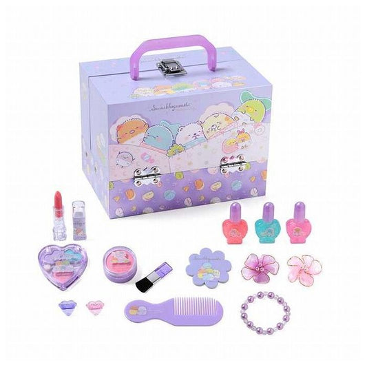 すみっコぐらし バニティメイクボックス パープル コスメセット アイシャドウ ネイルカラー チーク リップスティック ヘアメイク 女の子 女性 子ども 子供 大人 キッズ ホビー(代引不可)