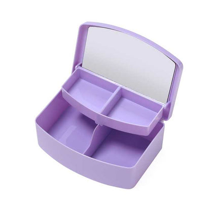 すみっコぐらし ミラー付き コスメボックス メイクセット アイシャドウ リップスティック ネイルカラー ヘアゴム リング ヘアメイク プレゼント 女の子 子供 子ども キッズ(代引不可)