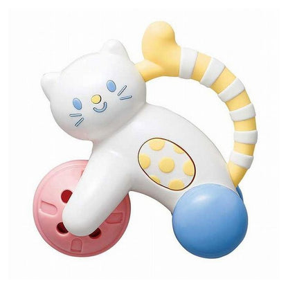 ころころニャン ベビー 赤ちゃん 水洗い可能 丸洗い 無塗装 にぎりやすい 鈴 音 軽い ギフト 出産祝い ガラガラ ラトル 清潔 安心 コロコロ遊び 子供 子ども キッズ こども クリスマス(代引不可)