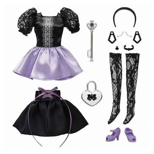 ミスティナイト ウェア 女の子 おもちゃ こども 子供 映え 着せ替え ファッション プレゼント ギフト ワンピース オーバースカート 誕生日 ブラック イヤリング チョーカー SNS バッグ クリスマス(代引不可)