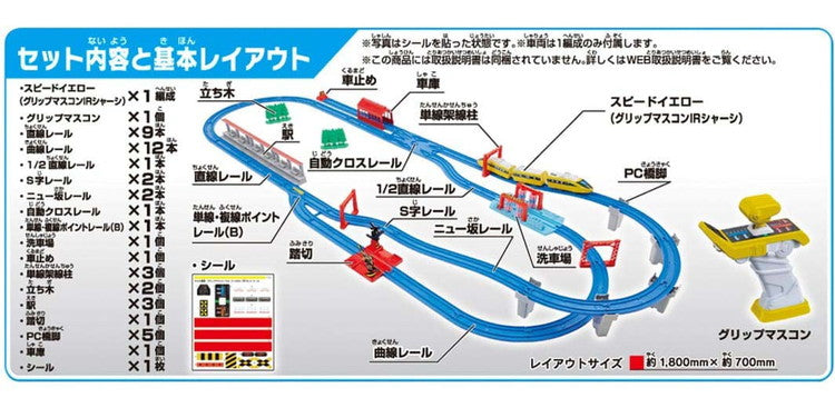 タカラトミー プラレール キミが運転!グリップマスコン スピードイエロー おもちゃ グッズ プレゼント 誕生日 電車 新幹線 列車 乗り物 小学生 クリスマス クリスマスプレゼント クリスマスセット(代引不可)