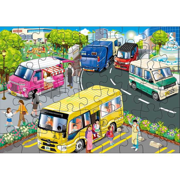 くもん出版 くもんのジグソーパズルSTEP4 いろいろな場面ではたらく車(代引不可)