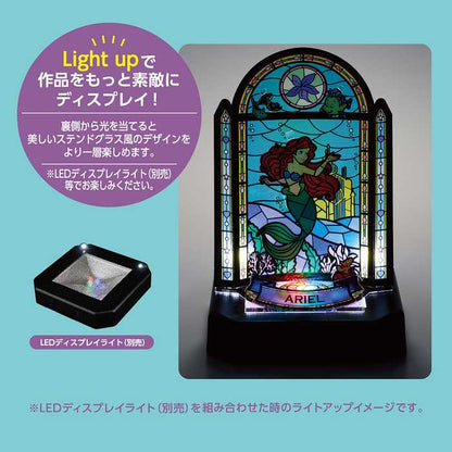 クミテラ アリエル ステンドグラス 組み立て簡単 ディズニー キャラクター ディズニープリンセス 透明 光 デザイン LED モダン ガラス 玄関 リビング 階段 トイレ ダイニング 寝室(代引不可)
