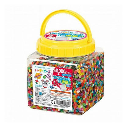 カワダ パーラービーズ 筒入り11000P マルチカラー プレート増量セット(代引不可)