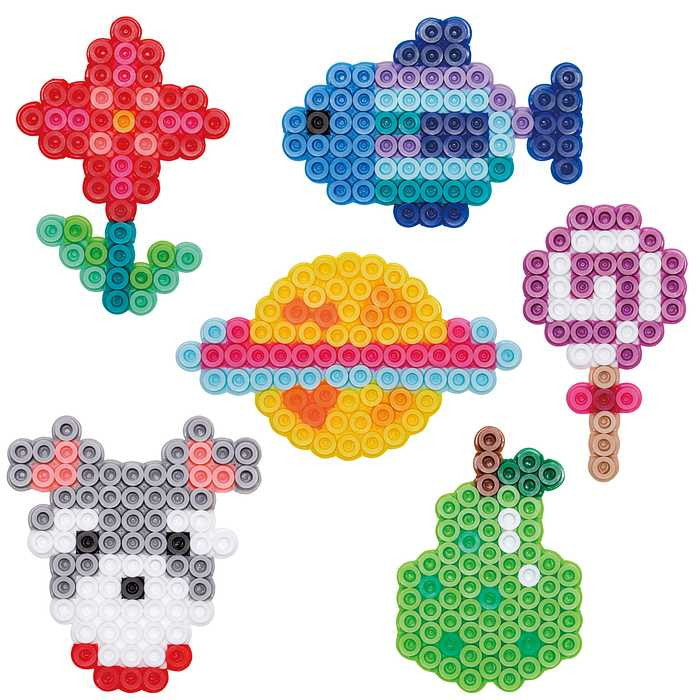 カワダ パーラービーズ 筒入り11000P マルチカラー プレート増量セット(代引不可)