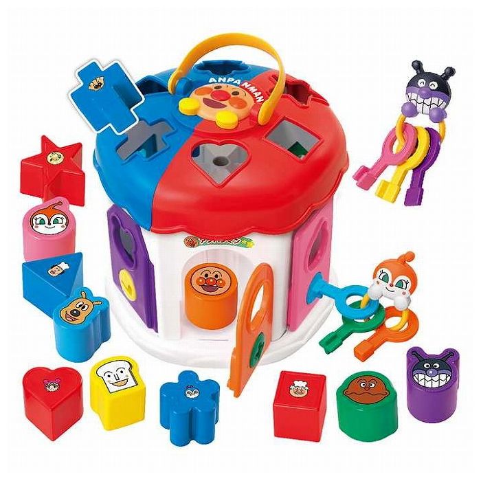 かぎいっぱい育脳パズル ジョイパレットおもちゃ 玩具 知育 パズル 育脳 アンパンマン ベビー 子ども 子供 形 色 指先 集中力 思考力 ばいきんまん ドキンちゃん プレゼント(代引不可)