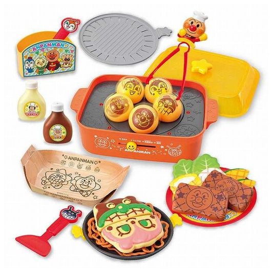 アンパンマン おしゃべりホットプレート 焼肉 たこ焼き 鉄板焼き プレート 子ども 子供 キッズ パーティ お好み焼き 焼きそば ジョイパレット ままごと おままごと ホームパーティ 料理(代引不可)