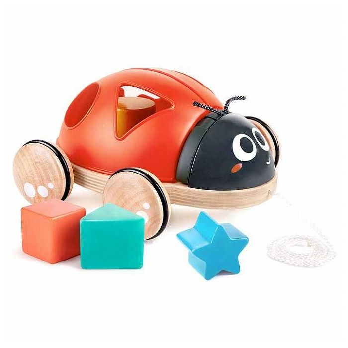 Hape E0364 おさんぽてんとうむし おもちゃ こども 子供 知育 勉強 1歳 ベビー カワダ はぺ ごっこ遊び お世話ごっこ ままごと テントウムシ てんとう虫 かわいい 型はめ お散歩(代引不可)