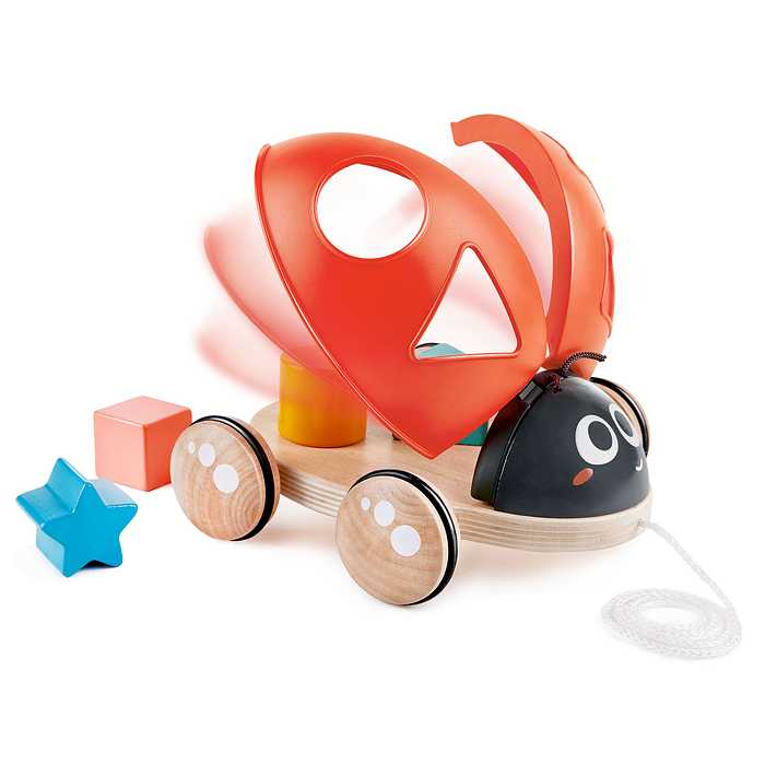Hape E0364 おさんぽてんとうむし おもちゃ こども 子供 知育 勉強 1歳 ベビー カワダ はぺ ごっこ遊び お世話ごっこ ままごと テントウムシ てんとう虫 かわいい 型はめ お散歩(代引不可)