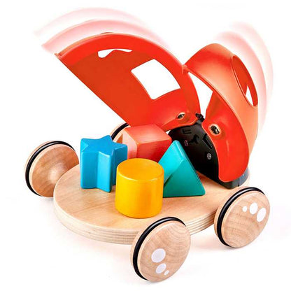 Hape E0364 おさんぽてんとうむし おもちゃ こども 子供 知育 勉強 1歳 ベビー カワダ はぺ ごっこ遊び お世話ごっこ ままごと テントウムシ てんとう虫 かわいい 型はめ お散歩(代引不可)