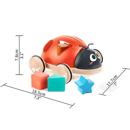 Hape E0364 おさんぽてんとうむし おもちゃ こども 子供 知育 勉強 1歳 ベビー カワダ はぺ ごっこ遊び お世話ごっこ ままごと テントウムシ てんとう虫 かわいい 型はめ お散歩(代引不可)