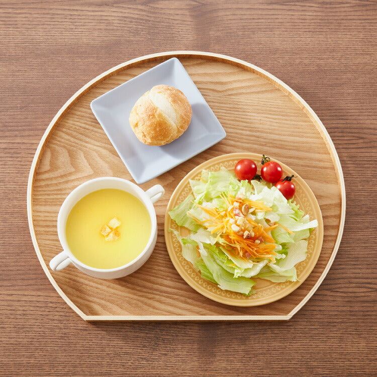 半月盆 36cm お盆 天然木 半月膳 お盆 トレー ナチュラル 食卓 プレイスマット ランチョンマット ランチ 和食 洋食 和室 洋室 洋風 和風 正月 来客用 おもてなし シンプル(代引不可)