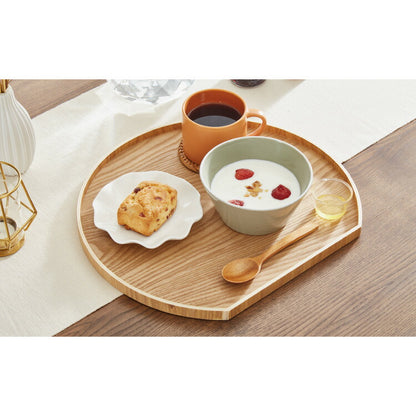 半月盆 36cm お盆 天然木 半月膳 お盆 トレー ナチュラル 食卓 プレイスマット ランチョンマット ランチ 和食 洋食 和室 洋室 洋風 和風 正月 来客用 おもてなし シンプル(代引不可)