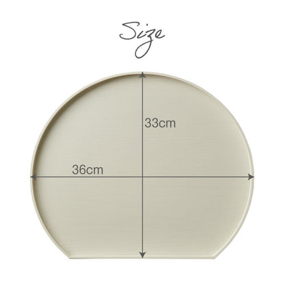 滑り止め加工 天然木のカラー半月盆 36cm お盆 半月盆 半月膳 トレー ノンスリップ 滑らない 天然木 食卓 プレイスマット ランチョンマット ランチ すべらない 滑り止め加工 すべり止め加工(代引不可)