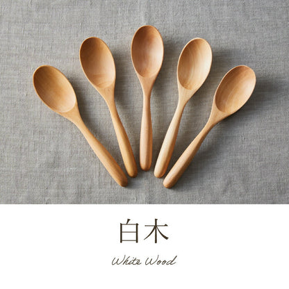 【食洗機対応】マルチスプーン 5本セット 16cm 木製 漆塗り 白木 天然木 カレー スープ スプーン おしゃれ カフェ風 ナチュラル ブラウン カトラリー 漆器 軽い 軽量 洗える 北欧(代引不可)