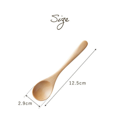 【食洗機対応】ティースプーン 5本セット 12.5cm 木製 漆塗り 白木 天然木 コーヒースプーン デザートスプーン おしゃれ カフェ風 ナチュラル ブラウン カトラリー 漆器 軽い 軽量 洗える 北欧(代引不可)【メール便配送】