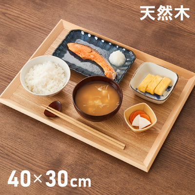 カフェトレー 40cm おしゃれ 木製 北欧 ナチュラル お盆 長角盆 尺3 可愛い かわいい カフェ トレー 長方形 プレイスマット ランチョンマット(代引不可)