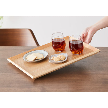 滑り止め加工 カフェトレー 40cm ノンスリップ 滑らない おしゃれ 木製 北欧 ナチュラル お盆 長角盆 尺3 可愛い かわいい カフェ トレー すべらない 滑り止め加工(代引不可)