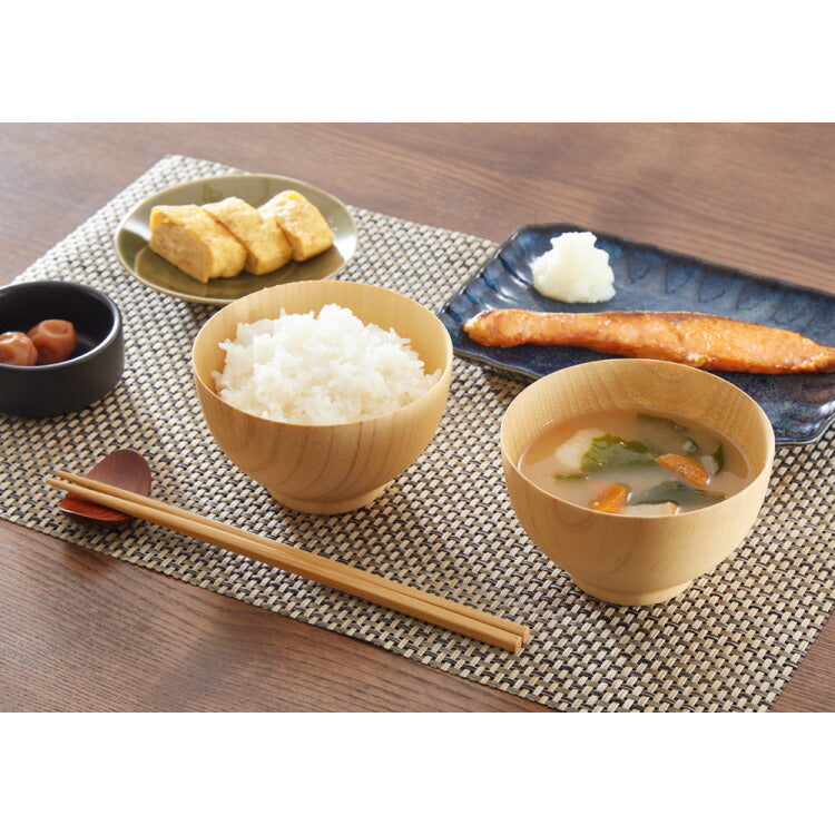 お椀 食洗機対応 木製 天然木 汁椀 ナチュラル 大和型 ボール型 モダン