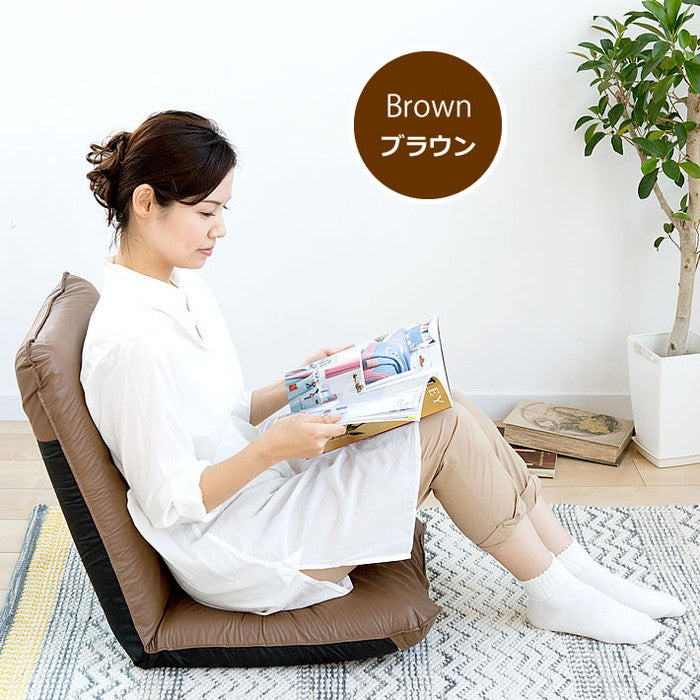 座椅子 日本製 合皮 レザー リクライニング 撥水 和座椅子 汚れ 14段階 一人掛け 1人掛け おしゃれ 北欧 ハイバック コンパクト(代引不可)