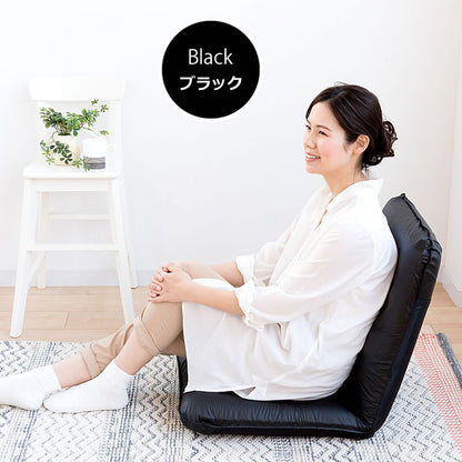 座椅子 日本製 合皮 レザー リクライニング 撥水 和座椅子 汚れ 14段階 一人掛け 1人掛け おしゃれ 北欧 ハイバック コンパクト(代引不可)