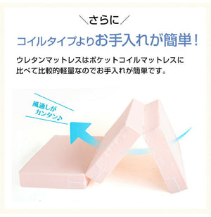 日本製 極厚 マットレス シングル セミダブル ダブル 体圧分散 高反発 硬め かため 厚さ17cm 寝返り 三つ折り 3つ折り 折りたたみ 収納 コンパクト 一枚もの(代引不可)