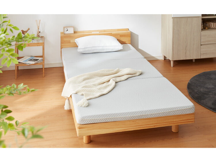 日本製 三つ折り 高弾性 高反発 マットレス シングルマット 150N かたい ウォッシャブル 軽量 トッパー ノンコイル 体圧分散 寝返り 厚さ6cm 6cm厚(代引不可)