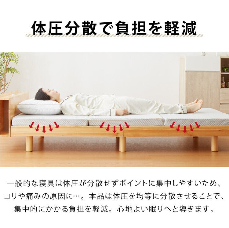 日本製 三つ折り 高弾性 高反発 マットレス シングルマット 150N かたい ウォッシャブル 軽量 トッパー ノンコイル 体圧分散 寝返り 厚さ6cm 6cm厚(代引不可)