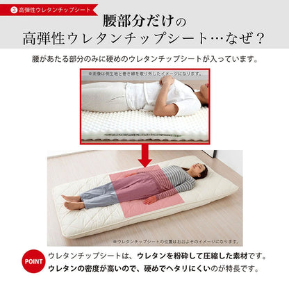日本製 五層 敷き布団 防臭 帝人マイティトップ使用 防菌 シングル 厚さ10cm 極厚 ウレタン ふとん 敷布団 体圧分散 防ダニ 底付き防止 国産(代引不可)
