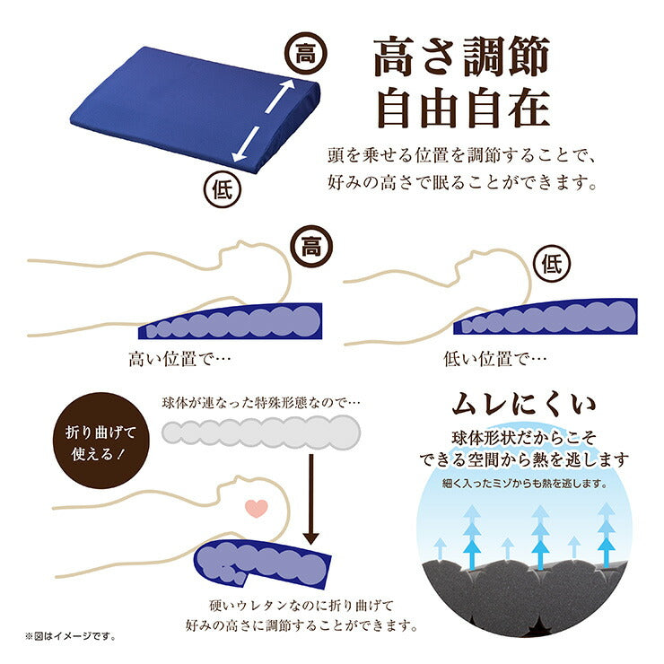 日本製 メディカル スリーパー ベルベール 高さ調節 まくら ピロー 抗菌 防臭 寝返り 寝違い 高反発 かため 洗える カバー 国産(代引不可)