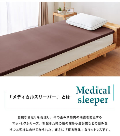 マットレス 日本製 メディカルスリーパー ネオ シングル セミダブル ダブル 高反発 厚さ4cm 国産 体圧分散 腰痛 寝返り カバー 洗える 硬め 145N トッパー(代引不可)