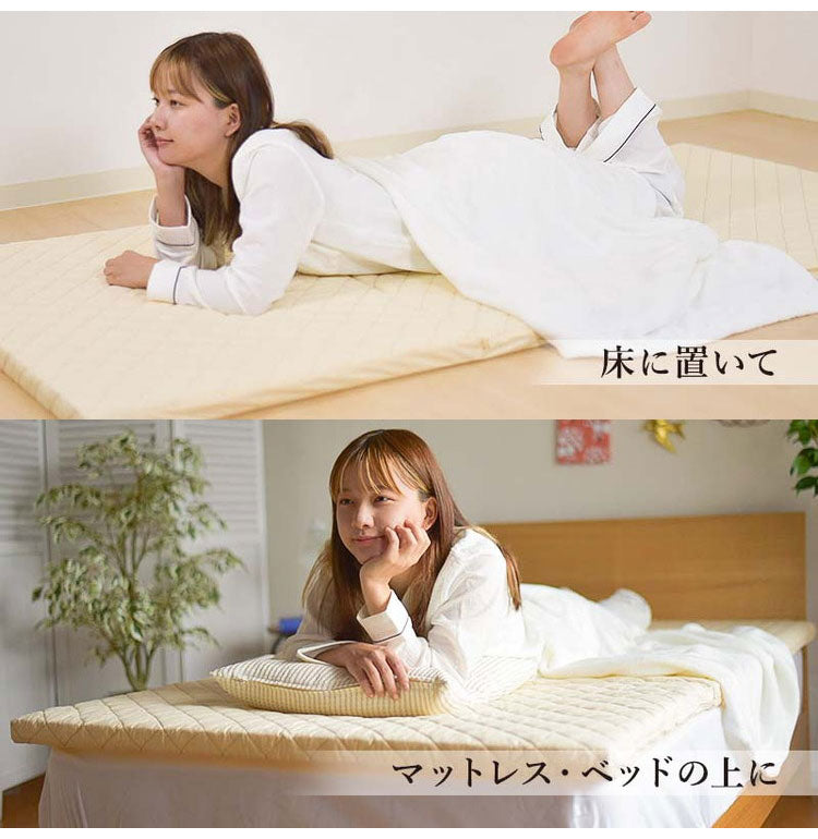 高機能素材 エアーアスリート 3つ折り マットレス シングル 洗える 洗濯機 綿100% 日本製 体圧分散性 高反発 通気性 透水性 耐久性 洗える 防臭 へたりにくい 蒸れにくい 樹脂 ファイバー 三つ折り(代引不可)
