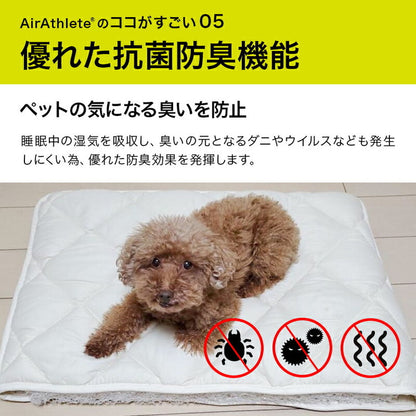 洗えるペット用敷布団 エアーアスリート 立体構造素材使用 S 75×60cm ペットマットレス 通気性 高反発 洗える 丸洗い 速乾性 水洗い ペットマット ペット 敷布団 硬め 硬い 高反発マット(代引不可)