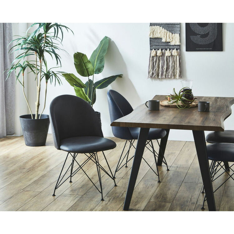 ダイニング5点セット 幅160cm 高さ72cm ネイビー グレー インテリア チェア チェアー いす イス 椅子 リビング ダイニングチェアー リビングチェア リビングチェアー テーブル デスク 机(代引不可)