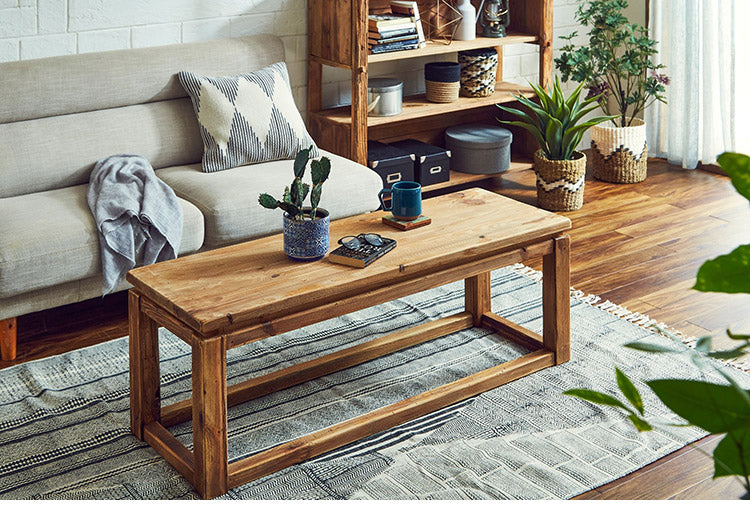 ダイニングベンチ 幅120 ビンテージ リサイクルパイン 古材 木製 木目 西海岸 おしゃれ インダストリアル 食卓テーブル おしゃれ 机 リビング(代引不可)