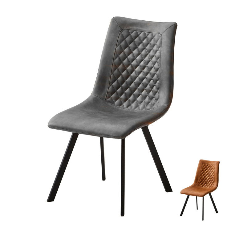 ダイニングチェア クッション レザー おしゃれ レトロ グレー ブラウン インテリア チェア チェアー いす イス 椅子 リビング ダイニングチェアー リビングチェア リビングチェアー カフェ モダン(代引不可)
