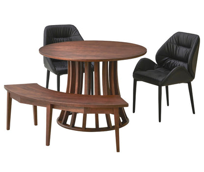 ダイニング4点セット 幅105cm 高さ71cm 円形 無垢材 インテリア チェア チェアー いす イス 椅子 リビング ダイニングチェアー リビングチェア リビングチェアー テーブル デスク 机(代引不可)