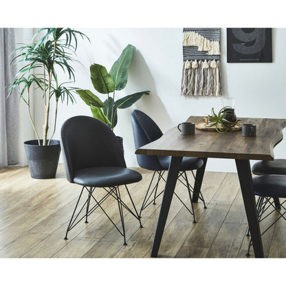 ダイニングテーブル 幅160cm 高さ72cm 単品 木目調 インテリア テーブル デスク 机 リビングテーブル つくえ ダイニングテーブル ナグリ加工 ヴィンテージ スチール脚 おしゃれ 食卓テーブル(代引不可)